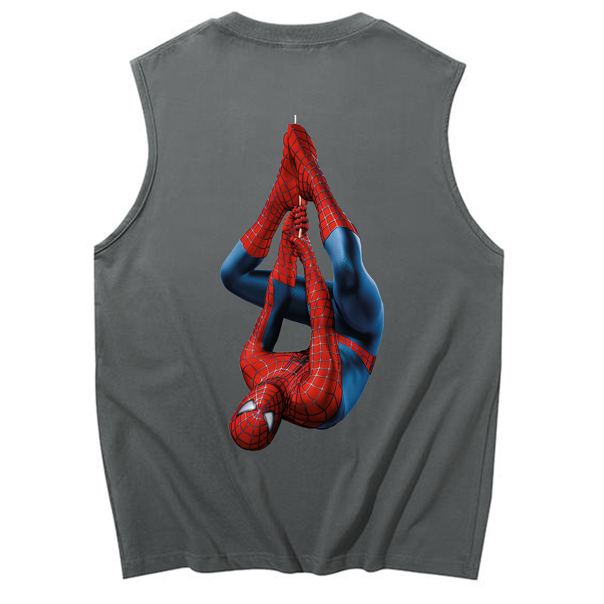 （画像用） Spider Man スパイダーマン コットン100％タンクトップ（背面プリント）